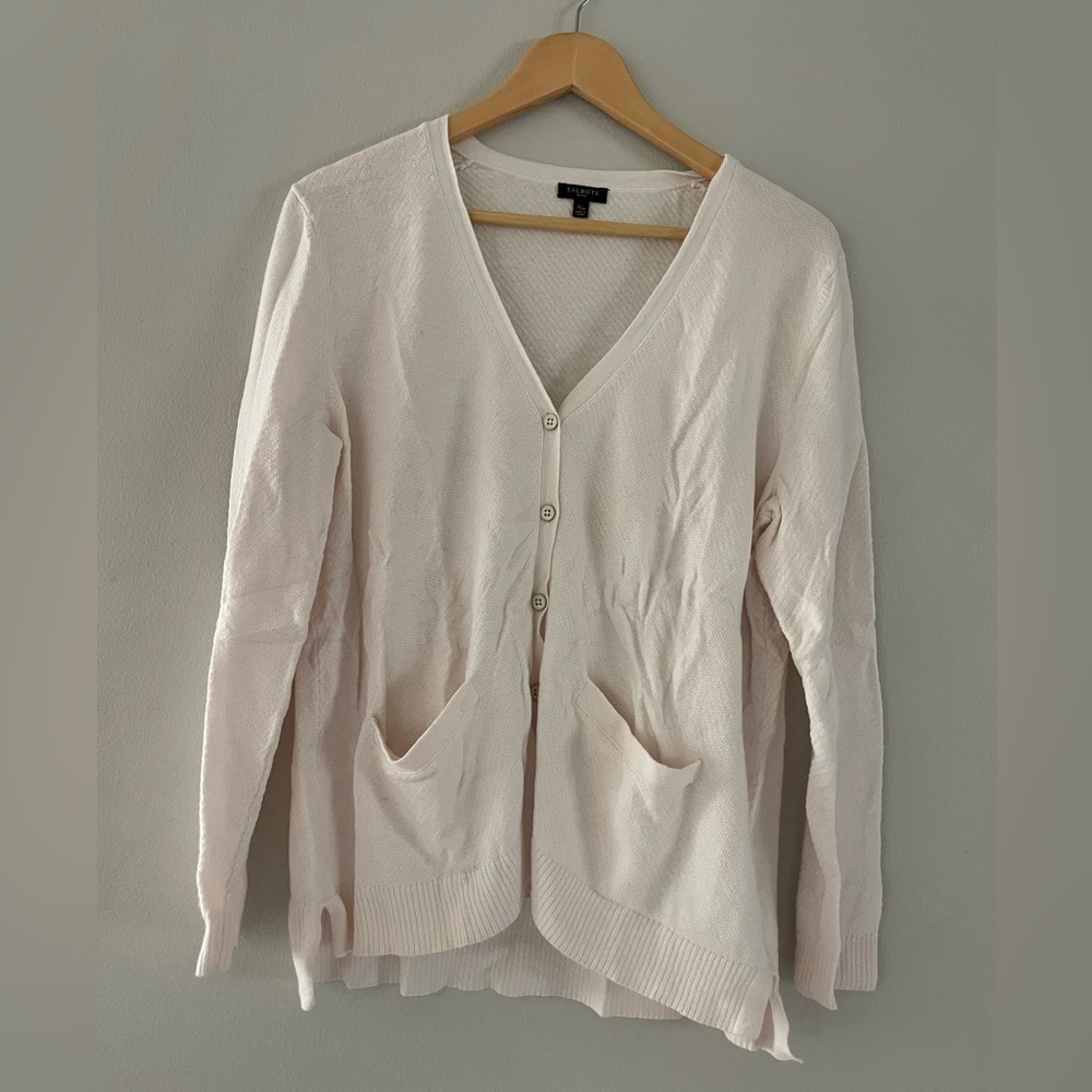 Talbots Ivory Cardigan Sweater
